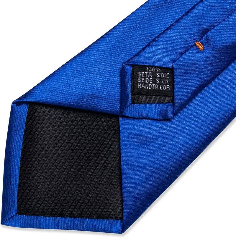 DiBanGu Mens Solid Color Tie and Pocket Square Set Woven Silk Plain Necktie & Handkerchief for Men Wedding Party Formal - Image 5